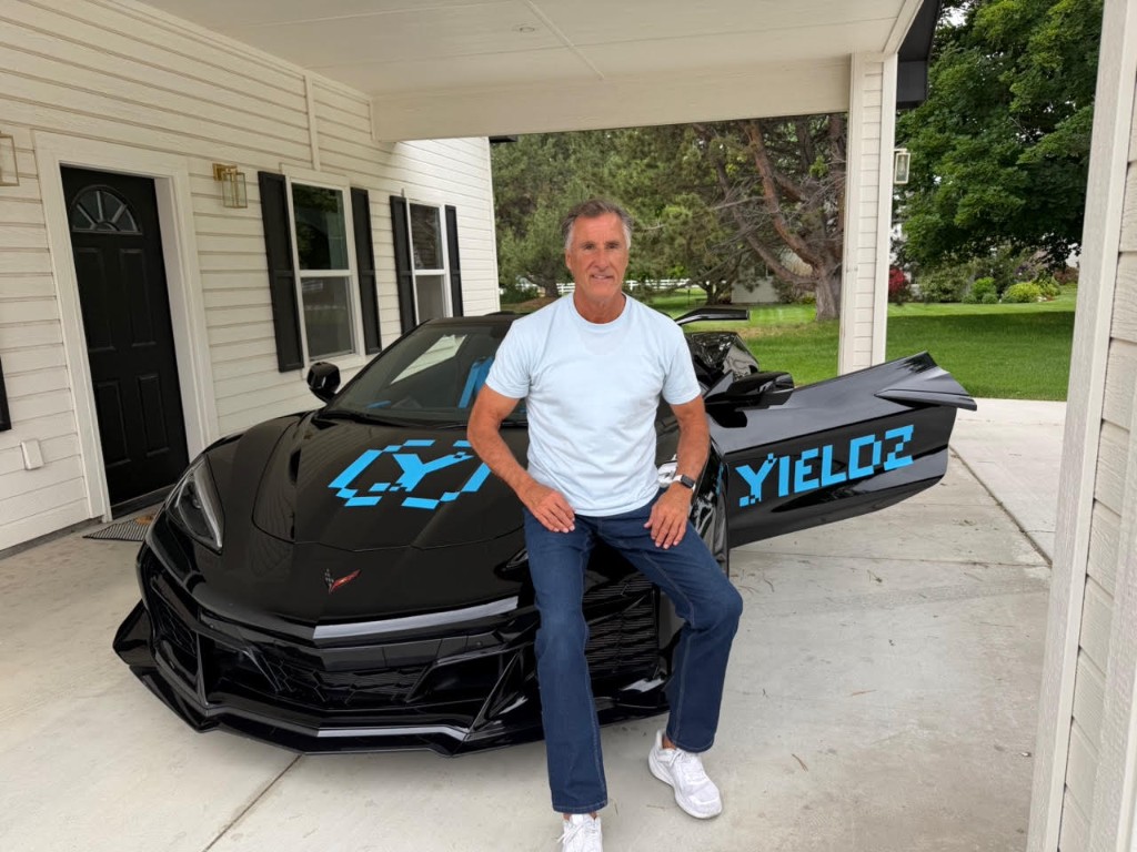 Yieldz Life branded Corvette with founder